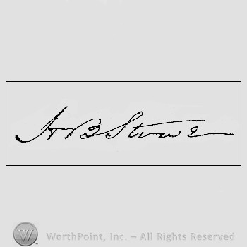 Autograph/Signature : Stowe Harriet Beecher.