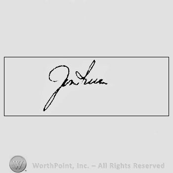 Autograph/Signature : Irwin James.