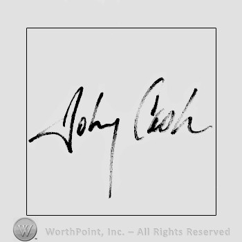 Autograph/Signature : Johnny Cash.