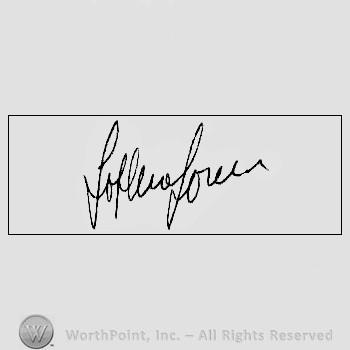 Autograph/Signature : Sophia Loren.