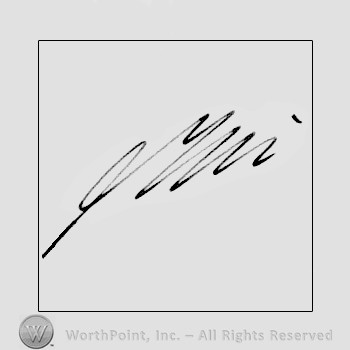 Autograph/Signature : Hans Erni.