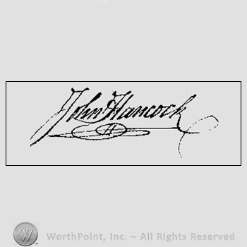 Autograph/Signature : John Hancock.