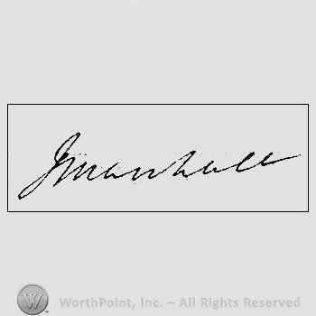 Autograph/Signature : John Marshall.