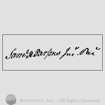 Autograph/Signature : Samuel H Parsons.