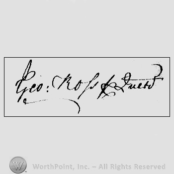 Autograph/Signature : George Ross.