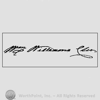Autograph/Signature : William Williams.
