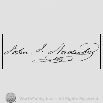 Autograph/Signature : John James Audubon.