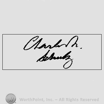 Autograph/Signature : Charles Schultz.