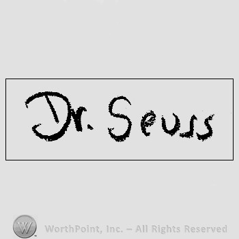 Autograph/Signature : Theodore Seuss Geisel.