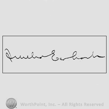 Autograph/Signature : Amelia Earhart.