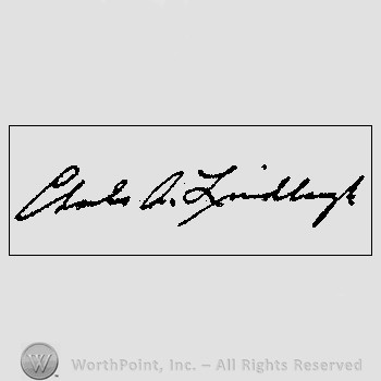 Autograph/Signature : Charles E. Lindbergh.