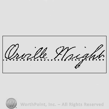 Autograph/Signature : Orville Wright.