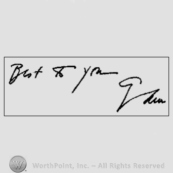 Autograph/Signature : Samuel Barber.