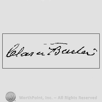 Autograph/Signature : Barton Clara.