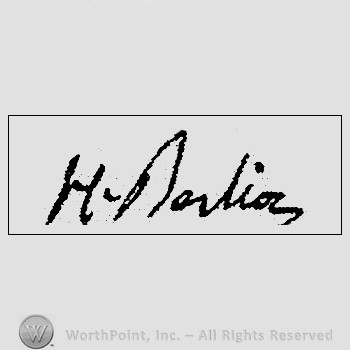 Autograph/Signature : Berlioz Hector.