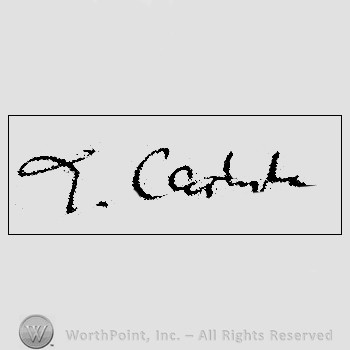 Autograph/Signature : Carlyle Thomas.