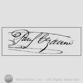 Autograph/Signature : Cezanne Paul.