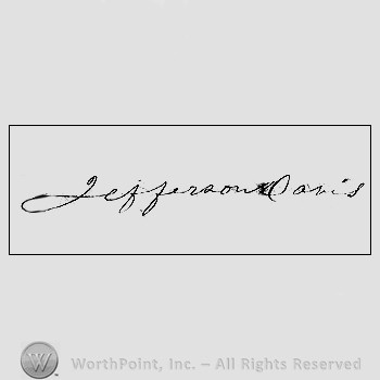 Autograph/Signature : Jefferson Davis.