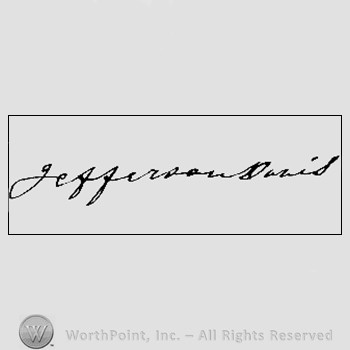 Autograph/Signature : Jefferson Davis.