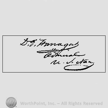 Autograph/Signature : David G. Farragut.