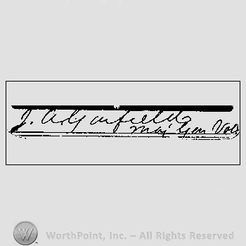 Autograph/Signature : James A. Garfield.