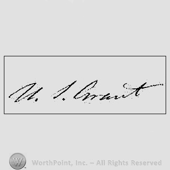 Autograph/Signature : Ulysses S. Grant.