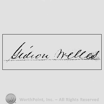 Autograph/Signature : Gideon Welles.