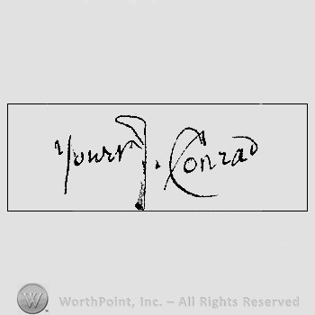 Autograph/Signature : Conrad Joseph.