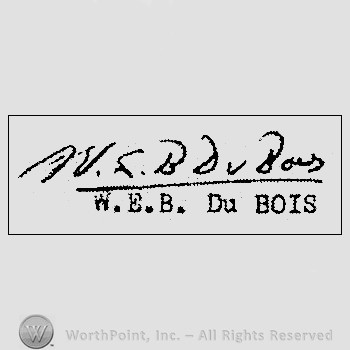 Autograph/Signature : Du Bois, W.E.B.