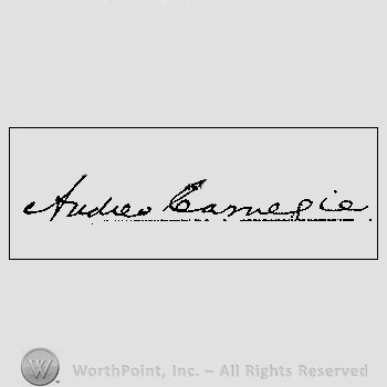 Autograph/Signature : Andrew Carnegie.