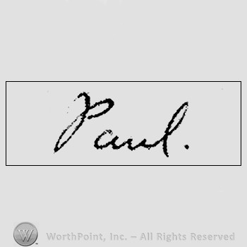 Autograph/Signature : Jean Paul Getty.