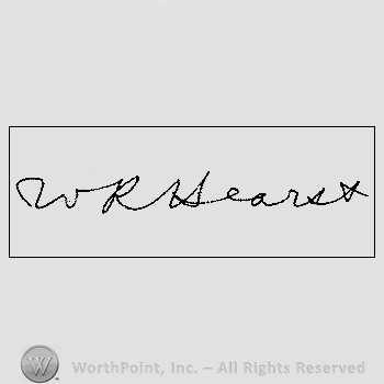 Autograph/Signature : William Randolph Hearst.