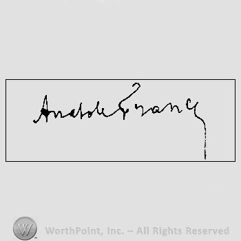 Autograph/Signature : France Anatole.