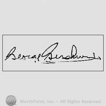 Autograph/Signature : Gershwin George.