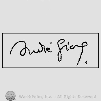 Autograph/Signature : Gide Andre.
