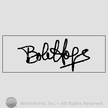 Autograph/Signature : Bob Hope.