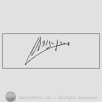 Autograph/Signature : David Ben Gurion.