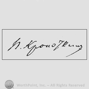 Autograph/Signature : Kropotkin, Pyotr Alekseyevich.