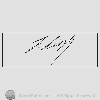 Autograph/Signature : Liszt Franz.