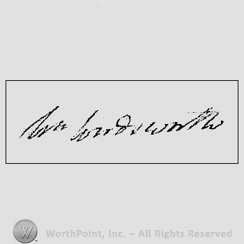 Autograph/Signature : William Wordsworth.