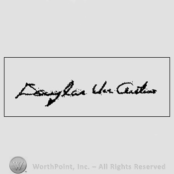 Autograph/Signature : MacArthur Douglas.