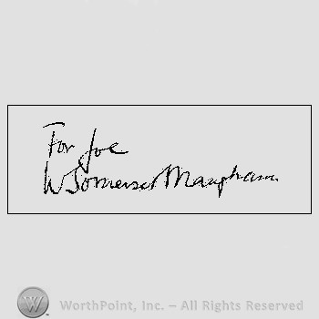 Autograph/Signature : Maugham W. Somerset.