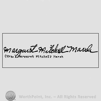 Autograph/Signature : Mitchell Margaret.