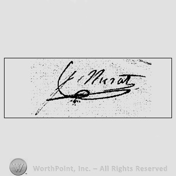 Autograph/Signature : Joachim Murat.