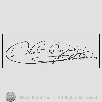 Autograph/Signature : Paganini Niccolo.
