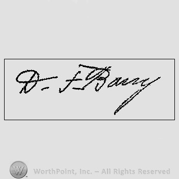 Autograph/Signature : David F. Barry.