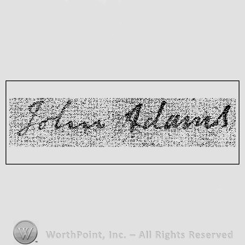 Autograph/Signature : John Adams.