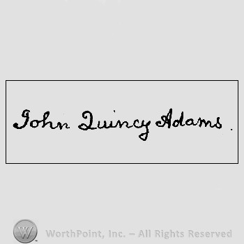 Autograph/Signature : John Quincy Adams.