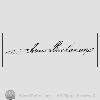Autograph/Signature : James Buchanan.