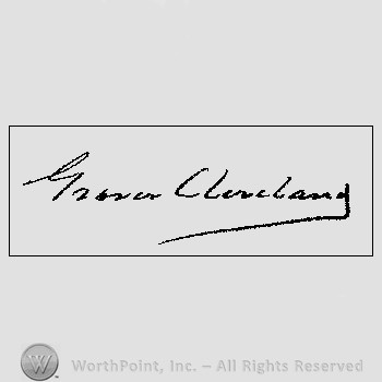 Autograph/Signature : Grover Cleveland.